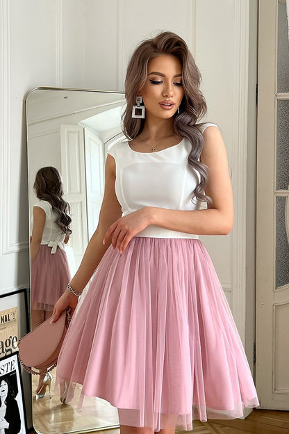  Sukienka Model 283-36 Ecru/Dirty_Pink - Bicotone 