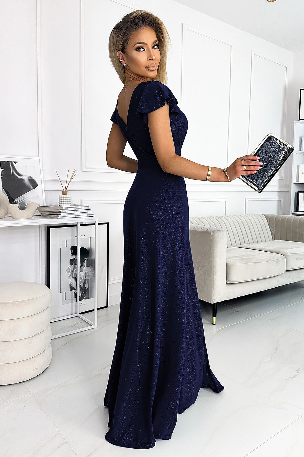  Sukienka Model Crystal 411-3 Navy - Numoco 