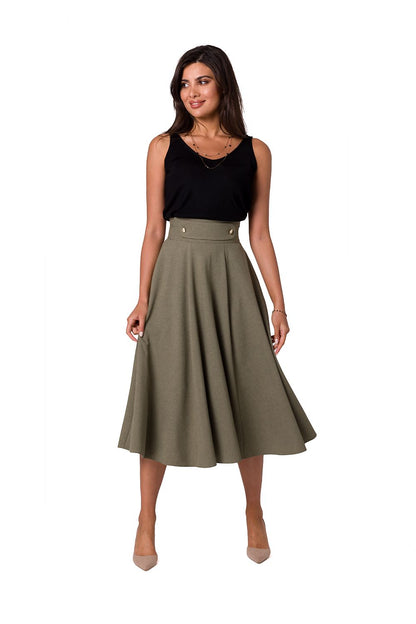 Spódnica Model B265 Oliwka - BeWear 