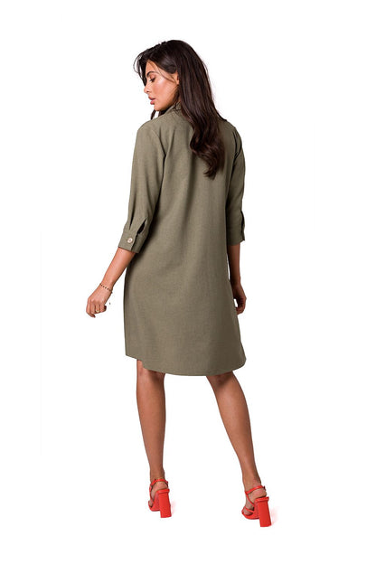  Sukienka Model B257 Oliwka - BeWear 