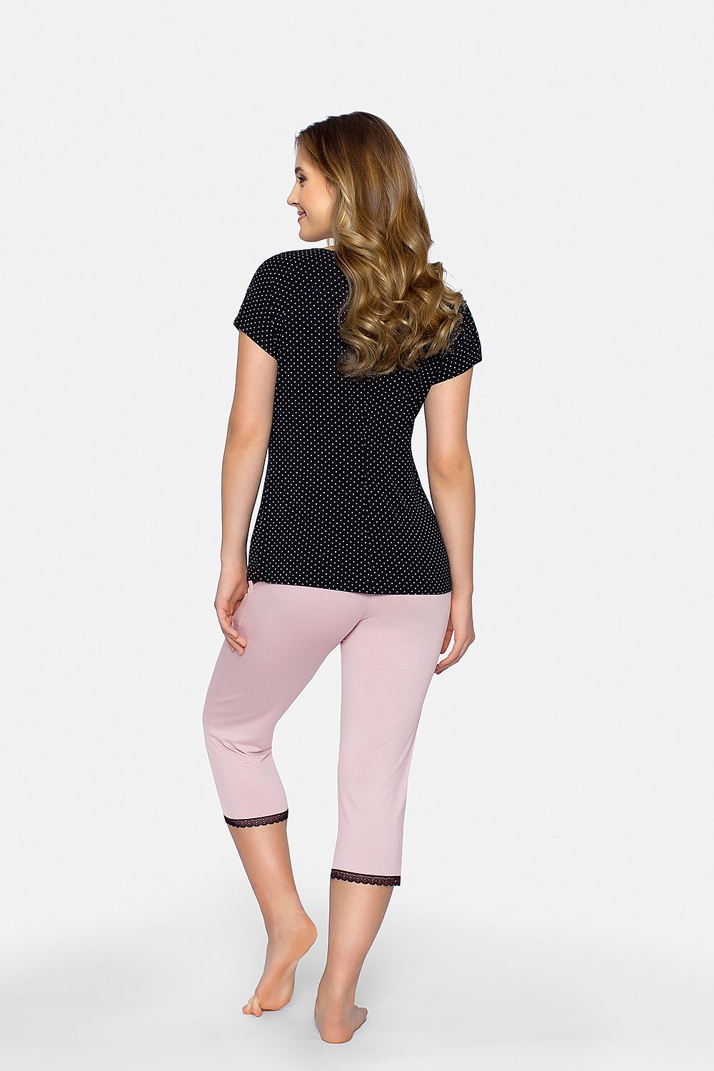  Piżama Damska Model Cleo-P Black/Pink - Babella 