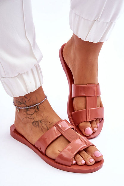  Sandał Klapki Model Zaxy JJ285262 Dirty Pink - Step in style 