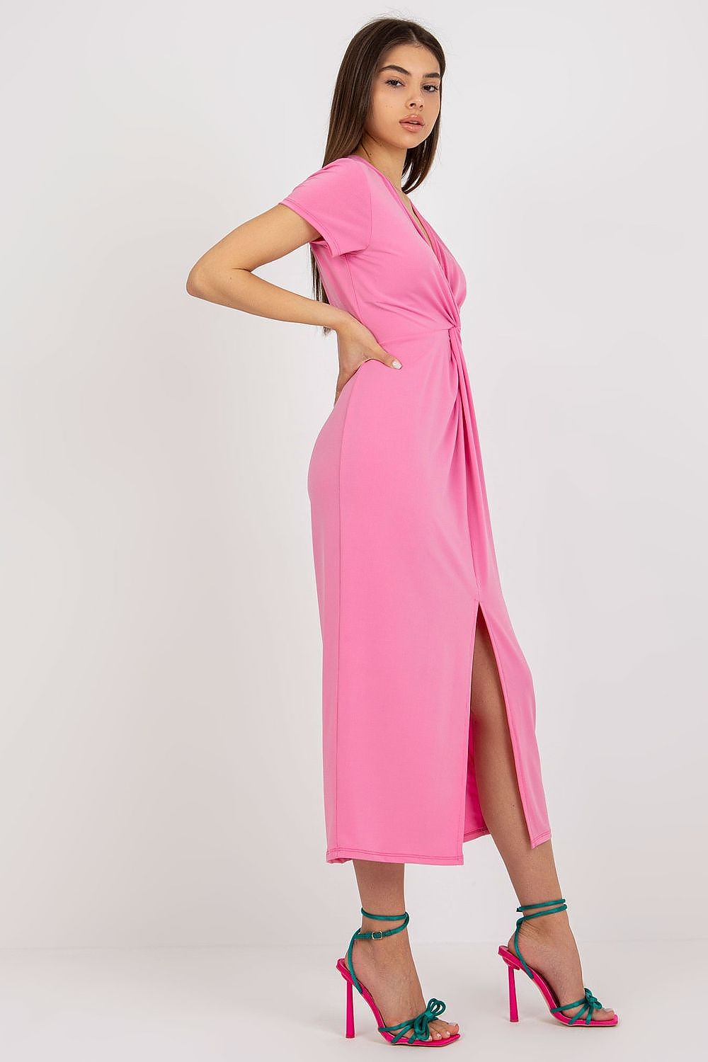  Sukienka Model DHJ-SK-17302.39X Pink - Italy Moda 