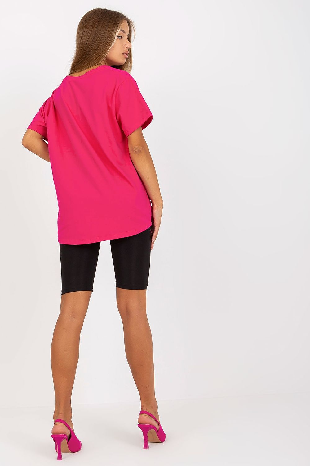   T-shirt Damski Model RV-TS-8047.57P Fuksja - BFG 