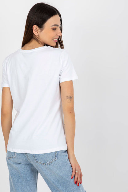   T-shirt Damski Model RV-TS-8626.00 White/Green - BFG 