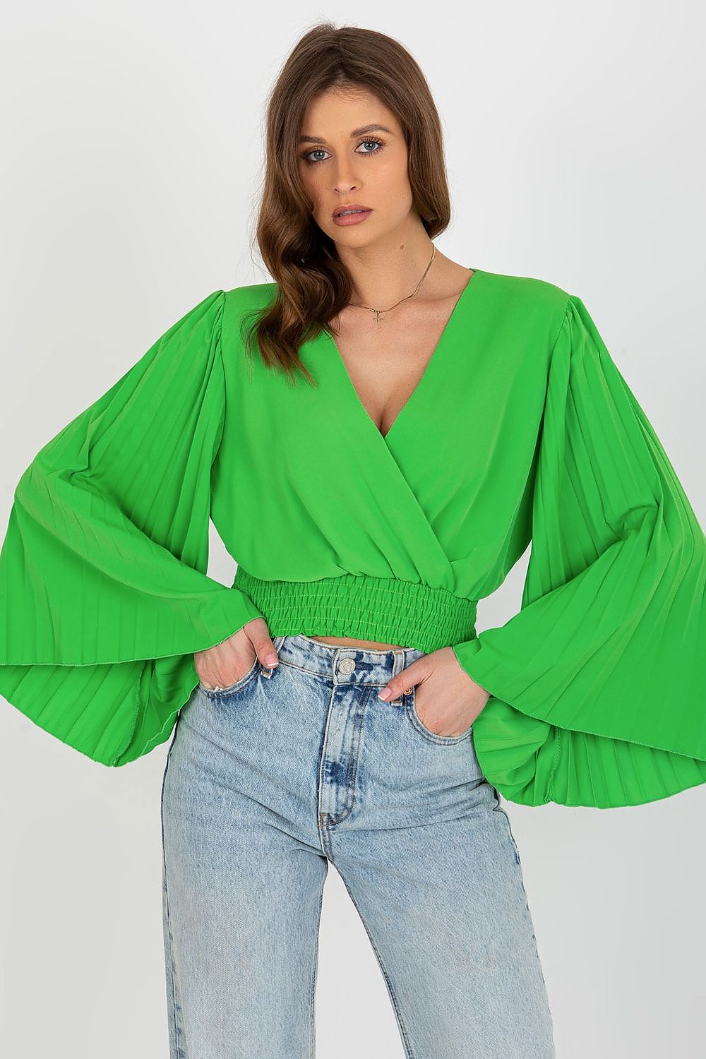   Bluzka Model DHJ-BZ-16503.30X Light Green - Italy Moda 