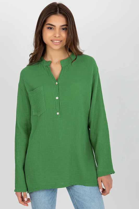   Bluzka Model TW-KS-BI-1144.07 Green - Och Bella 