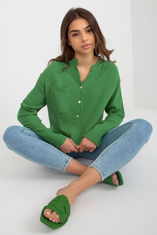   Bluzka Model TW-KS-BI-1144.07 Green - Och Bella 