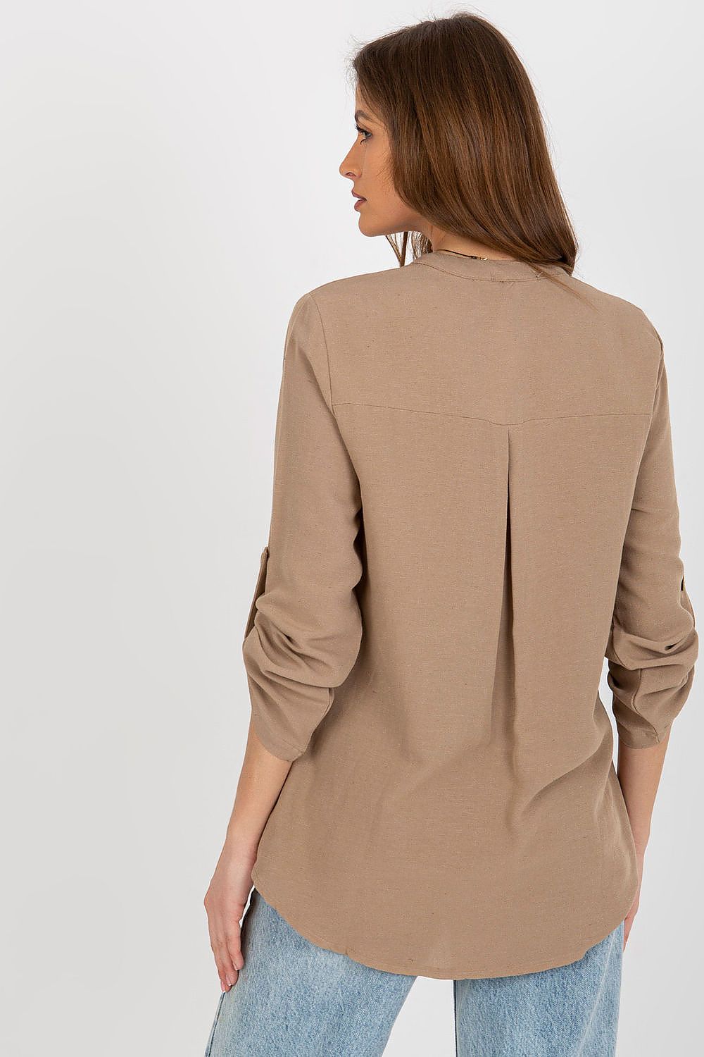   Bluzka Model WN-KS-VE51.11X Dark Beige - Rue Paris 
