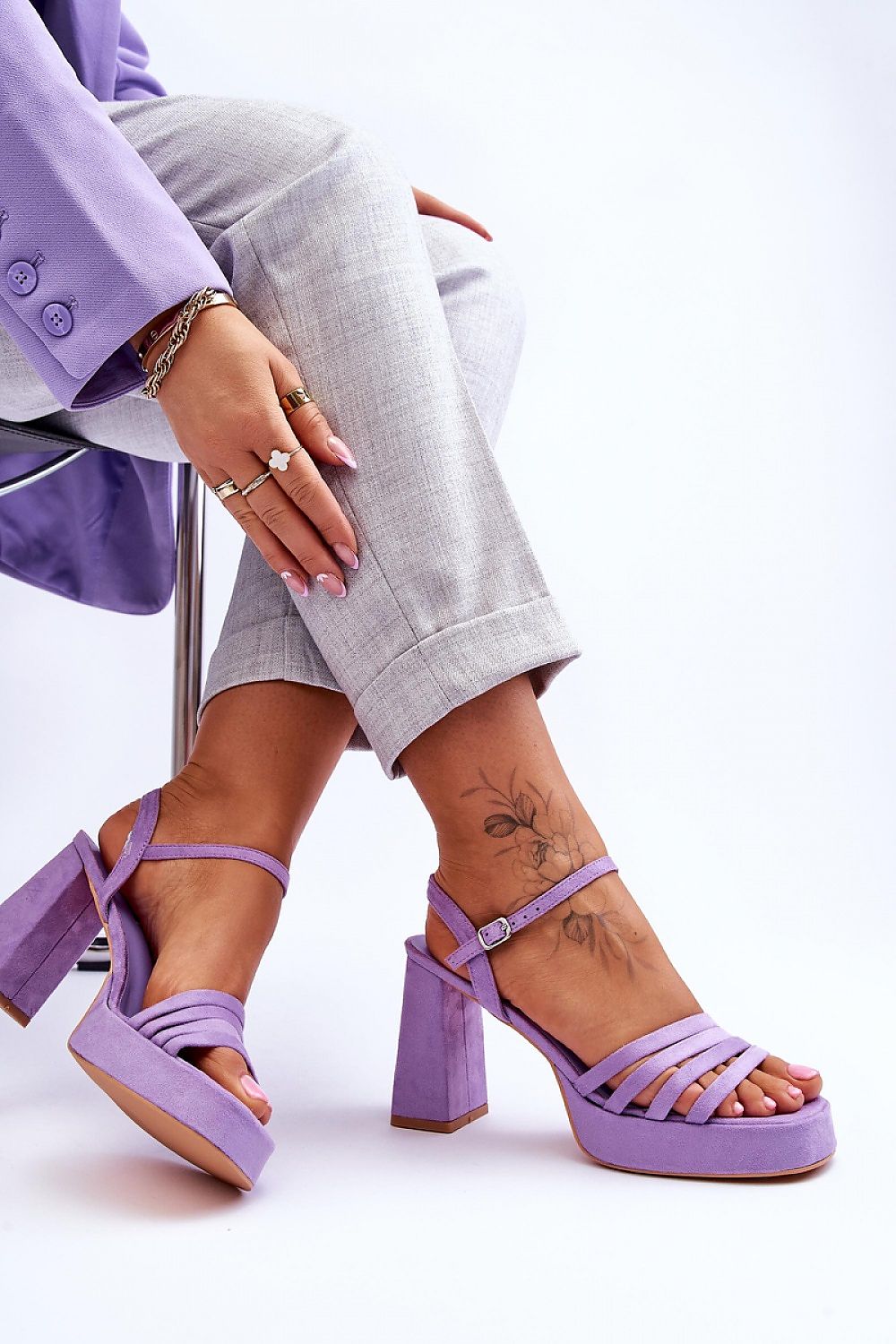  Sandały Model Verda ZY222 Violet - Step in style 