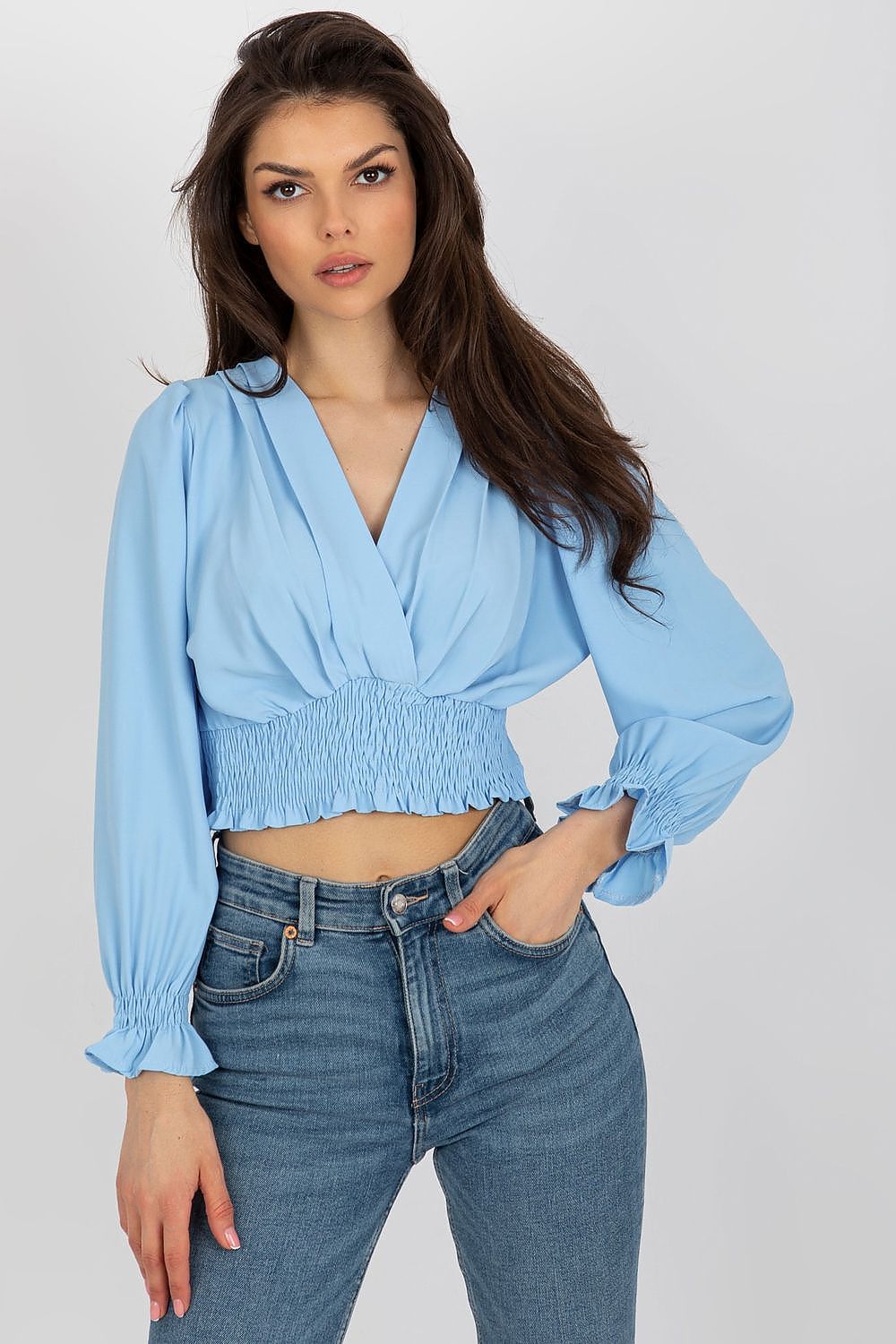   Bluzka Model DHJ-BZ-13866.92P Light Blue - Italy Moda 