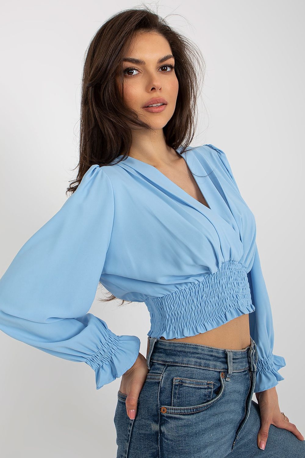   Bluzka Model DHJ-BZ-13866.92P Light Blue - Italy Moda 