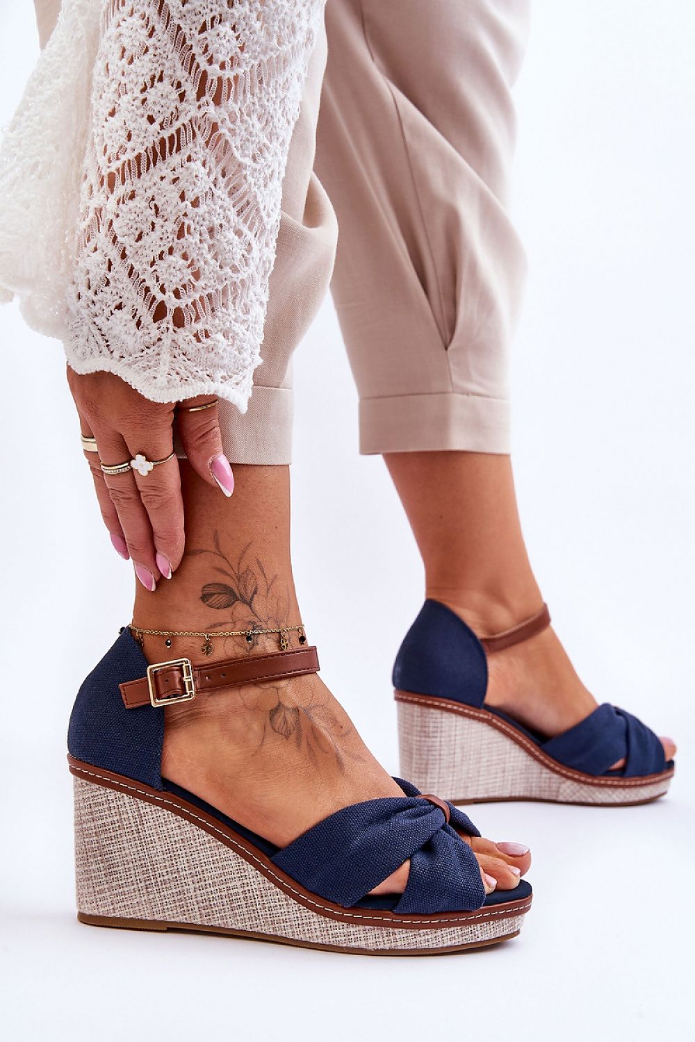  Sandały Model Daphne M338 Navy - Step in style 