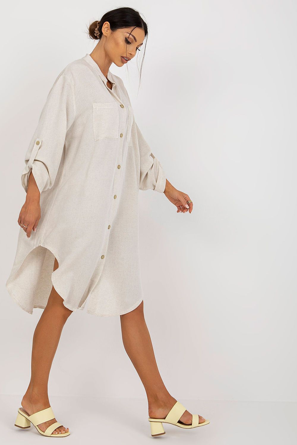  Sukienka Model TW-SK-BE-199D.85P Light Beige - Och Bella 