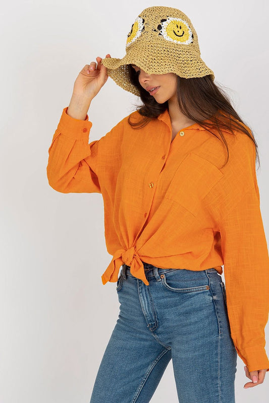   Koszula Damska Model TW-KS-BI-26698.50 Orange - Och Bella 