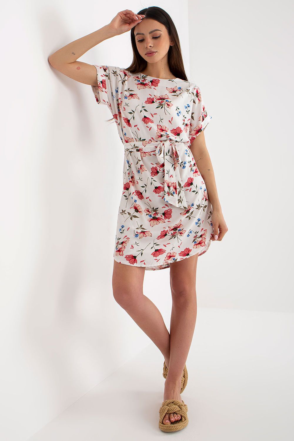  Sukienka Model WN-SK-661.71P White/Red - Rue Paris 