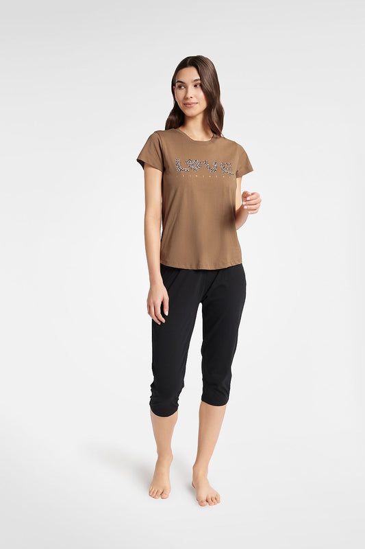  Piżama Damska Model Boutique 40615-88X Carmel/Black - Henderson 