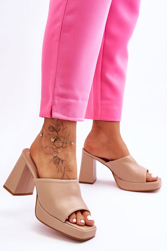  Sandał Klapki Model Livesa M051 Beieg - Step in style 