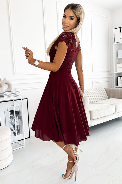  Sukienka Model Linda 381-5 Bordo - Numoco 