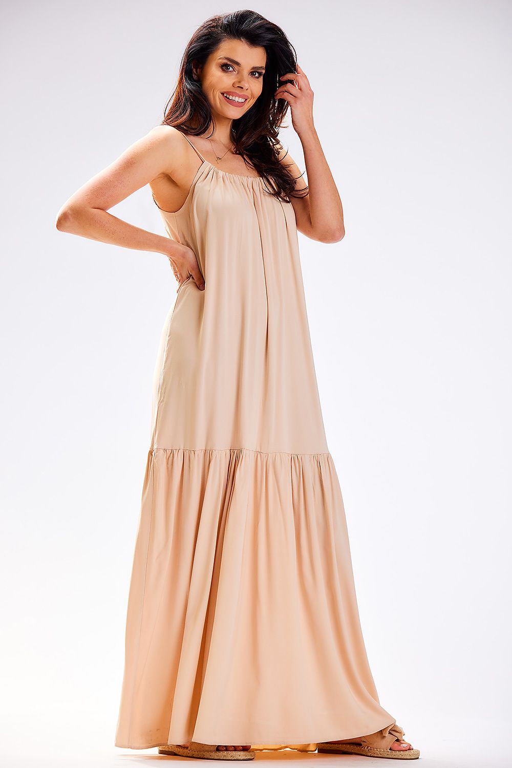  Sukienka Model A582 Beige - awama 