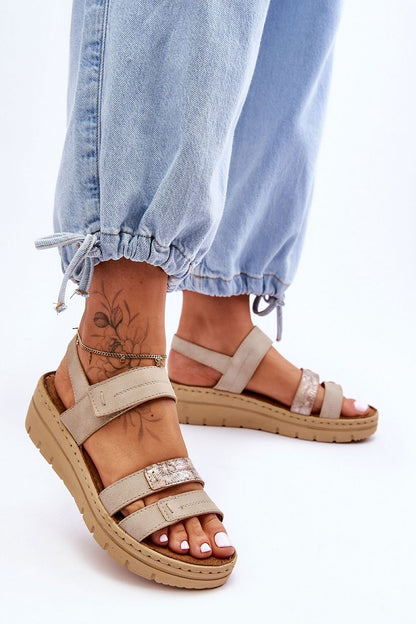  Sandały Model Fresh Look 23-46011 Beige - Step in style 