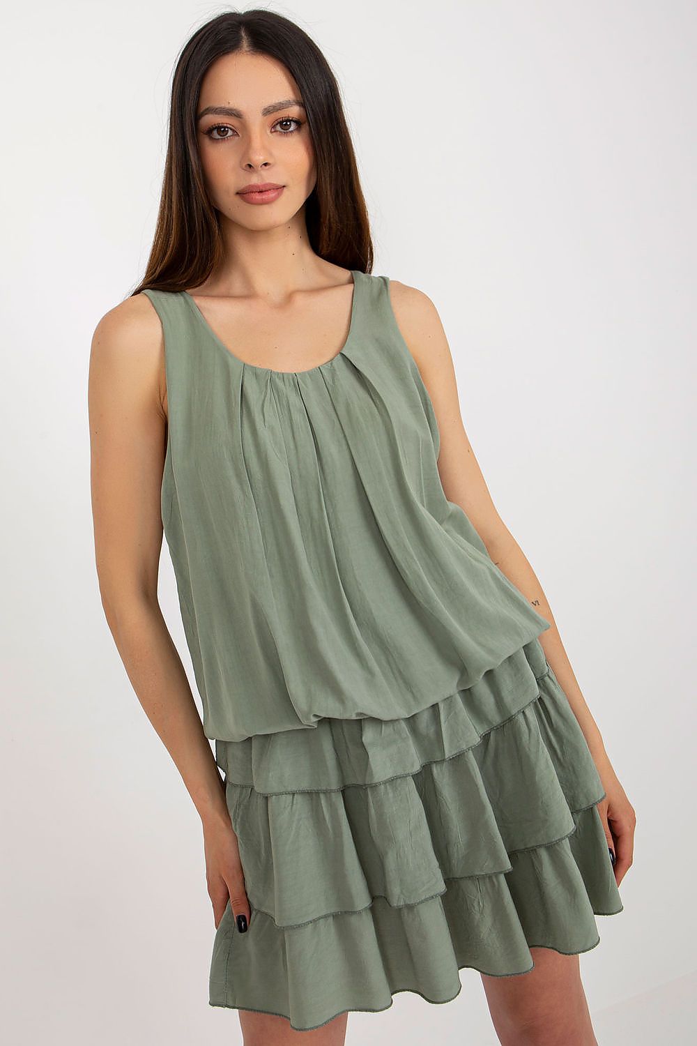  Sukienka Model TW-SK-BI-8139.44 Khaki - Och Bella 