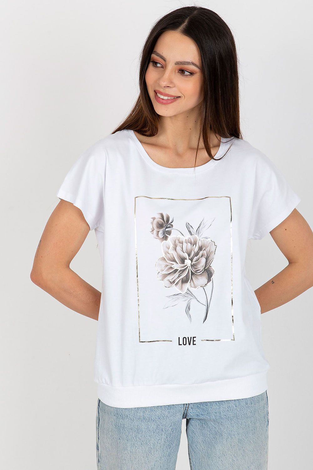   Bluzka Model RV-BZ-8957.77 White - Rue Paris 