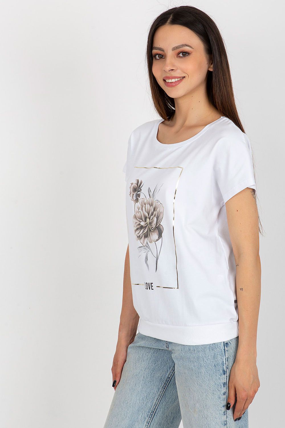   Bluzka Model RV-BZ-8957.77 White - Rue Paris 