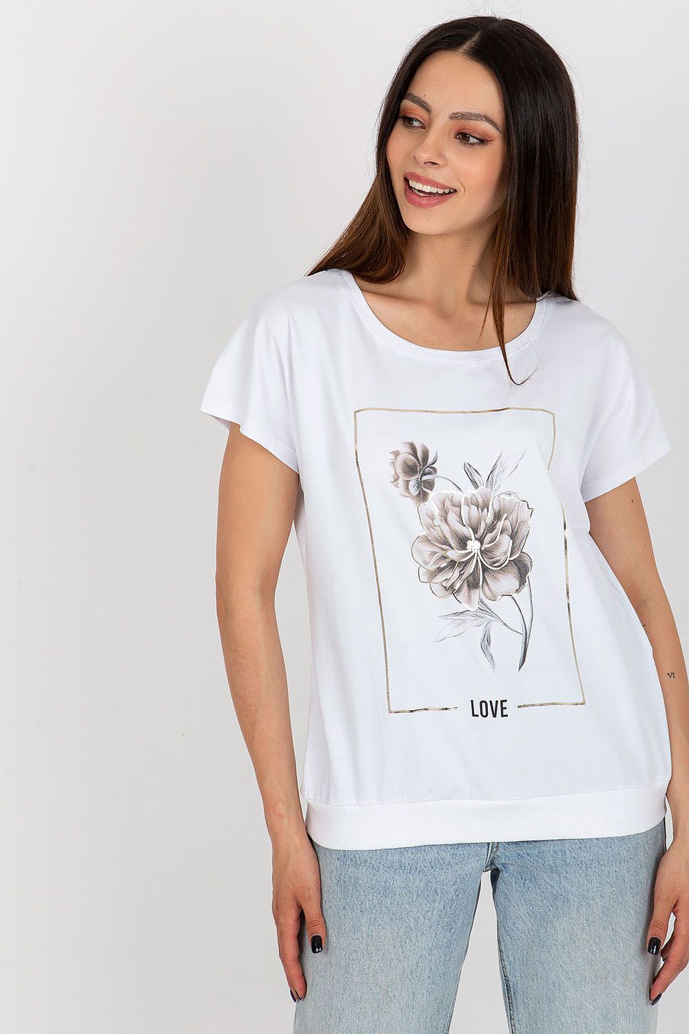   Bluzka Model RV-BZ-8957.77 White - Rue Paris 