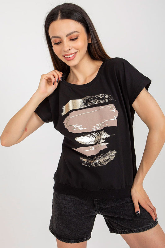   Bluzka Model RV-BZ-8953.41P Black - Rue Paris 