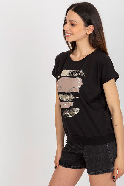   Bluzka Model RV-BZ-8953.41P Black - Rue Paris 