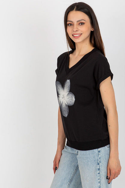   Bluzka Model RV-BZ-8956.19P Black - Rue Paris 