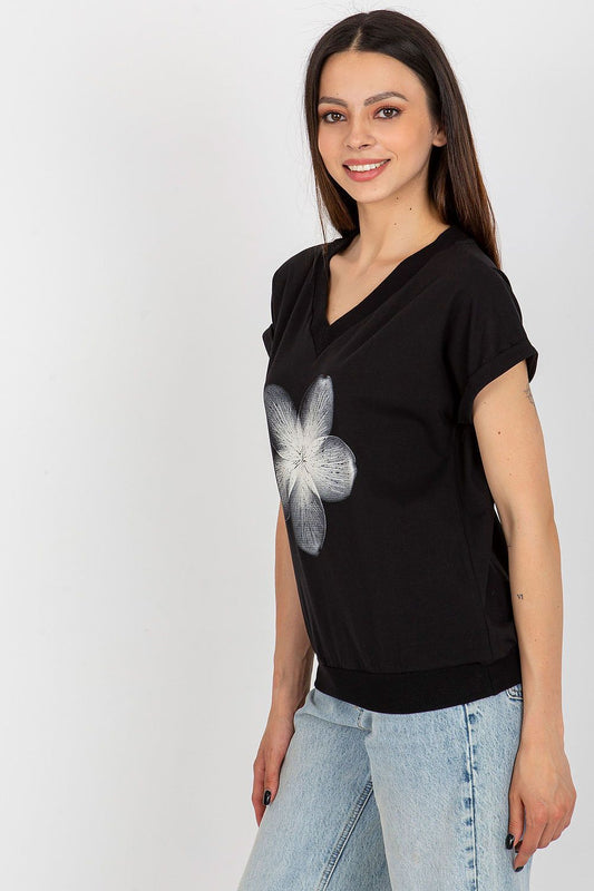   Bluzka Model RV-BZ-8956.19P Black - Rue Paris 