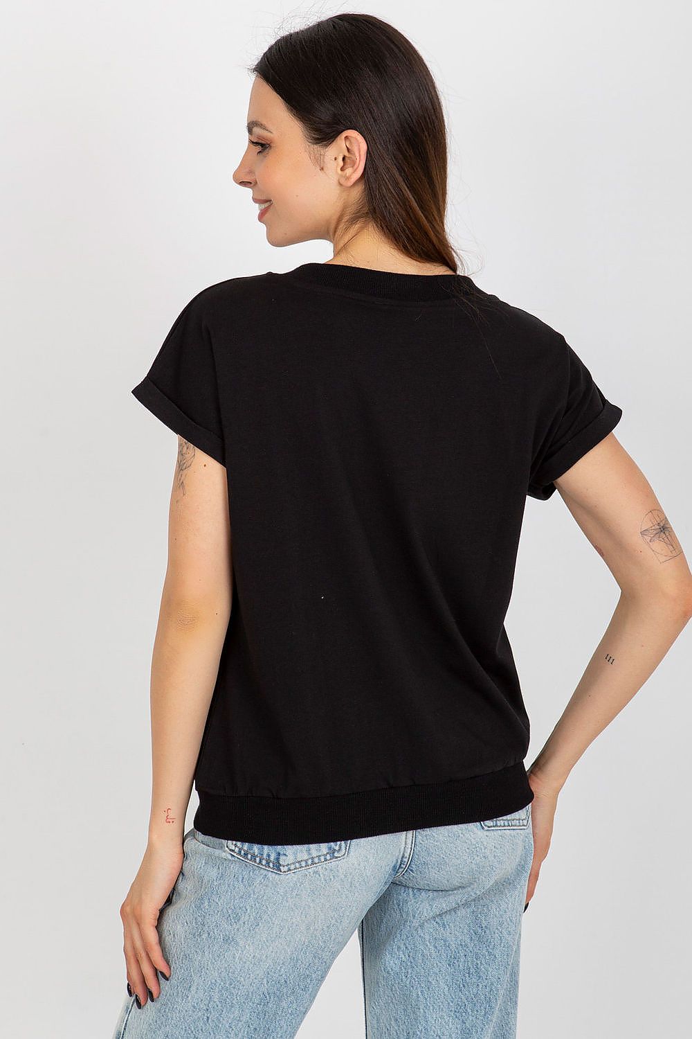   Bluzka Model RV-BZ-8956.19P Black - Rue Paris 