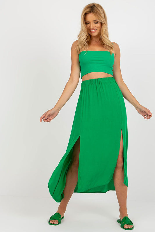  Spódnica Model WN-SD-8196.18 Green - Rue Paris 