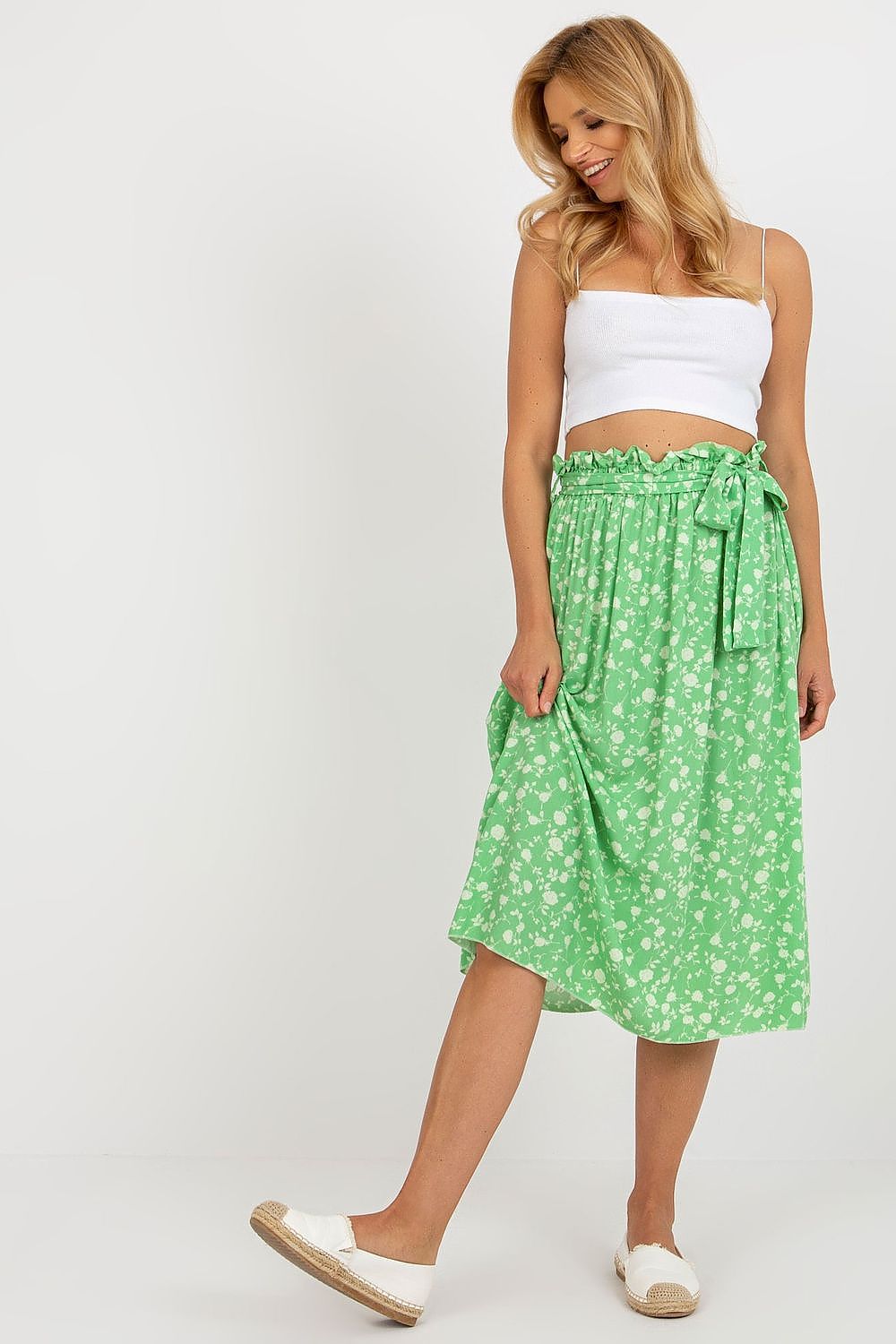  Spódnica Model WN-SD-660-1.20 Light Green - Rue Paris 