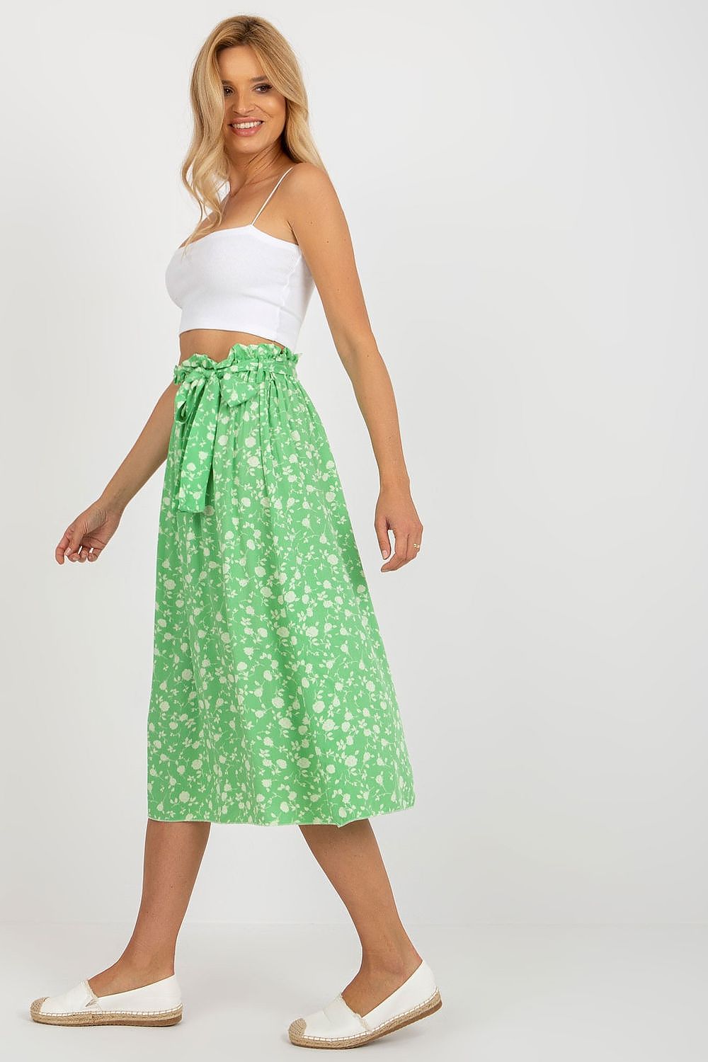  Spódnica Model WN-SD-660-1.20 Light Green - Rue Paris 