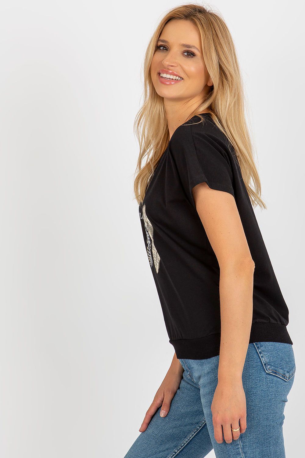   Bluzka Model RV-BZ-8921.66 Black - Rue Paris 