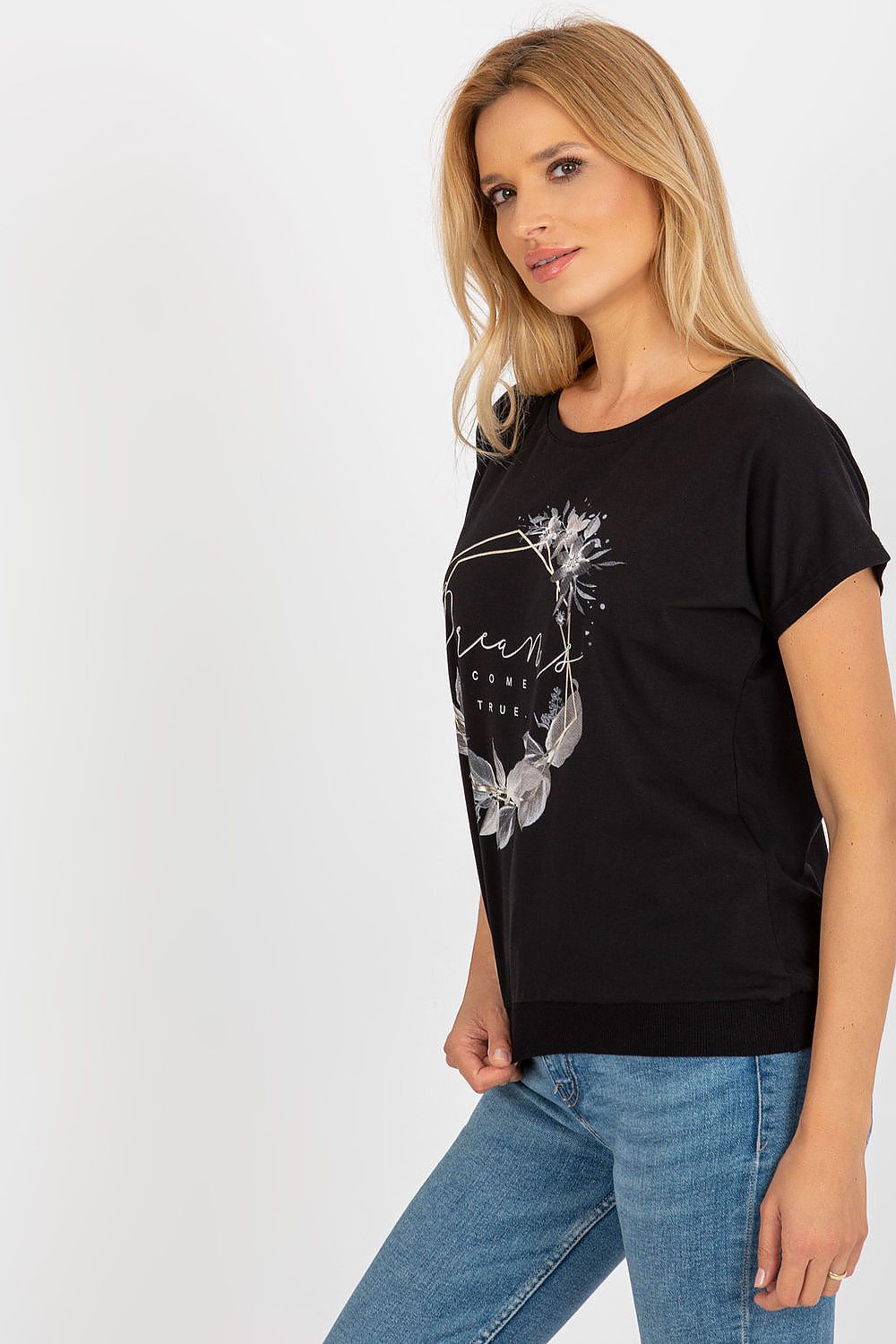   Bluzka Model RV-BZ-8918.68 Black - Rue Paris 