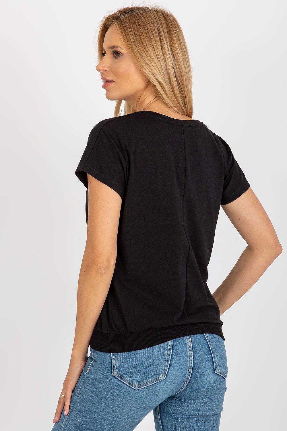   Bluzka Model RV-BZ-8918.68 Black - Rue Paris 