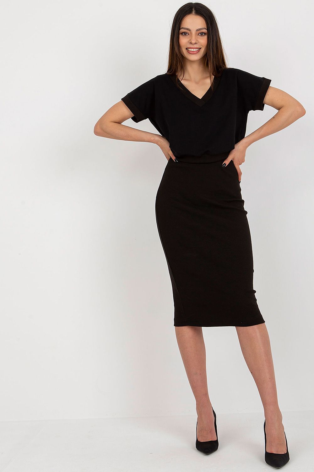  Sukienka Komplet Model WN-KMPL-8191.10 Black - Rue Paris 