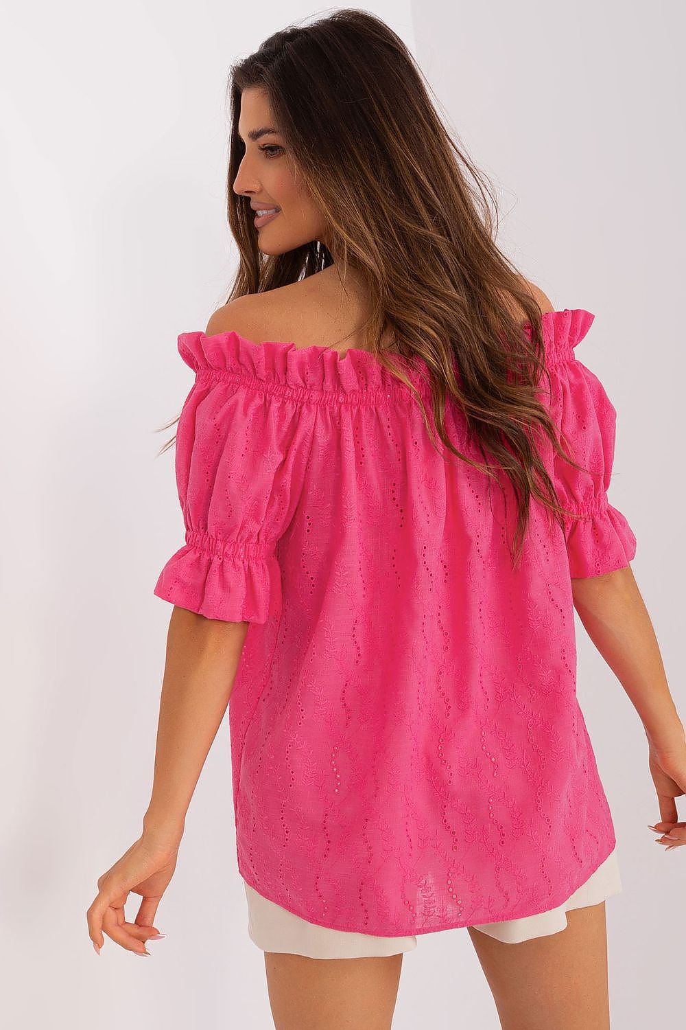   Bluzka Model LK-BZ-509355.68P Dark Pink - Lakerta 
