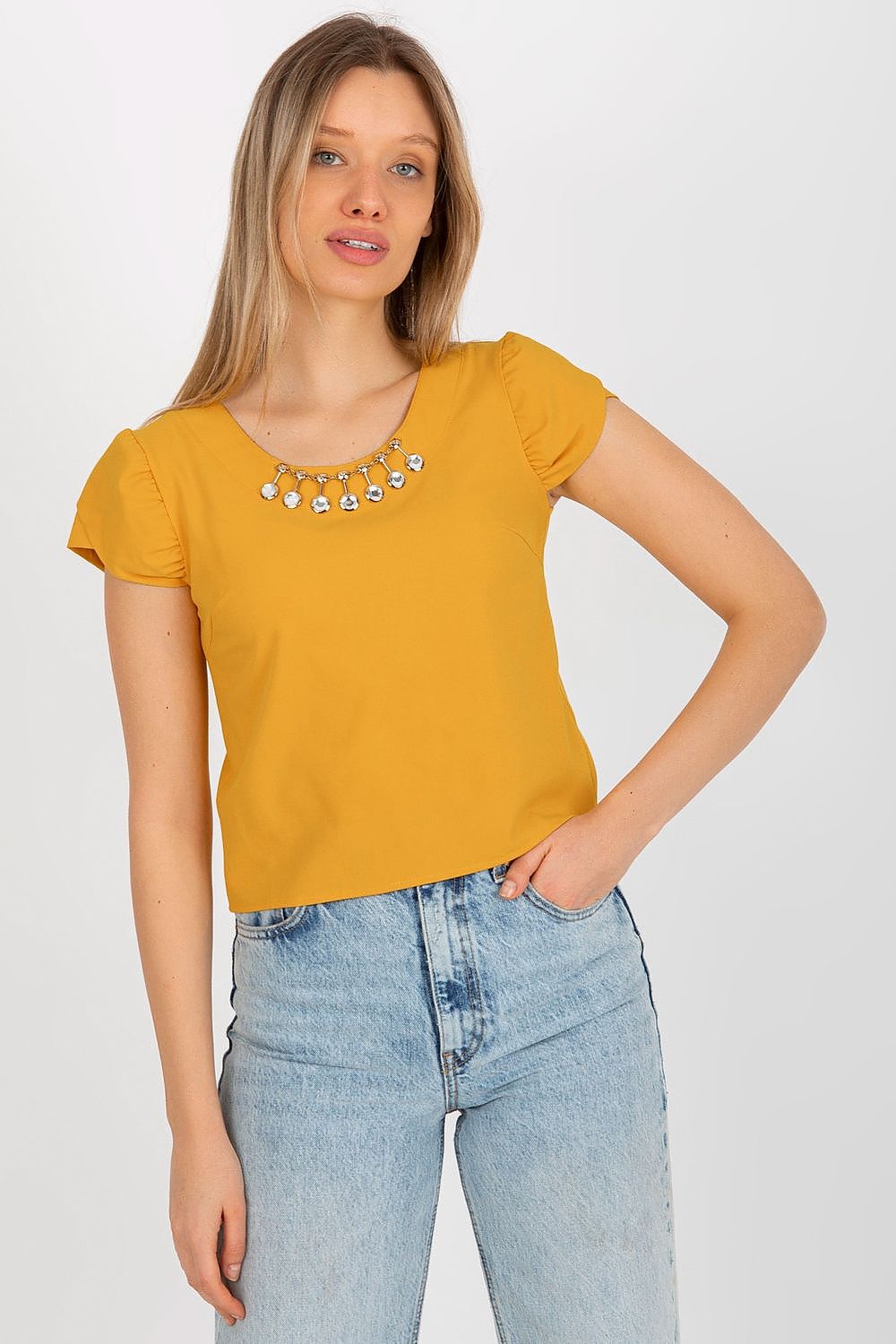   Bluzka Model LK-BZ-505783.50P Dark Yellow - Lakerta 
