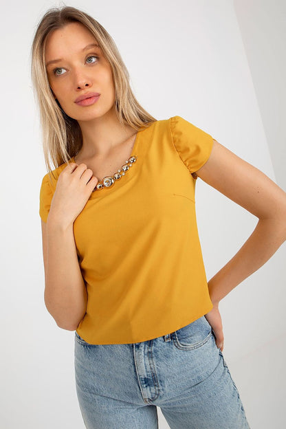   Bluzka Model LK-BZ-505783-1.42P Dark Yellow - Lakerta 