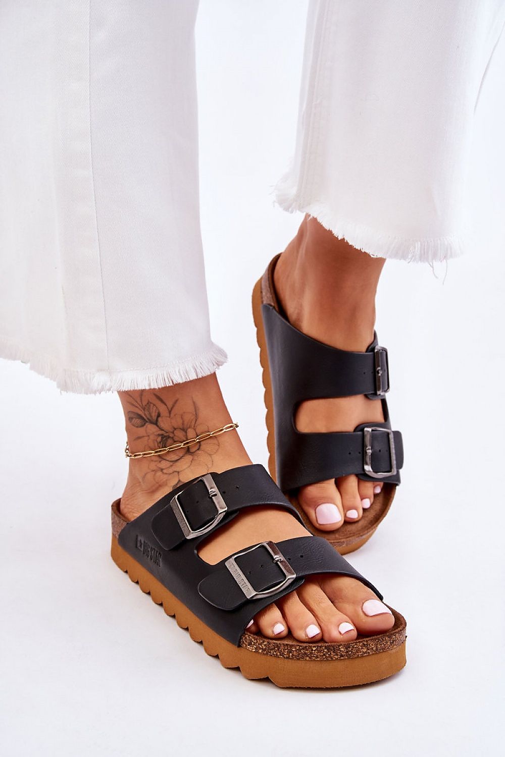  Sandał Klapki Model Big Star LL274477 Black - Step in style 