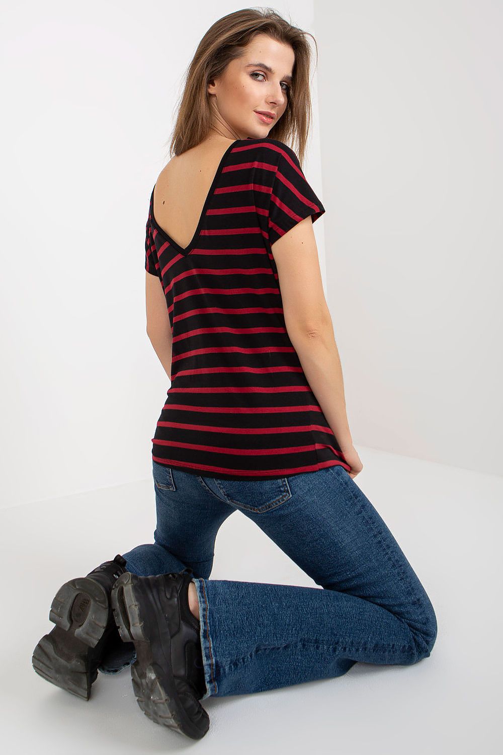   T-shirt Damski Model RV-TS-8568.75 Black/Red - BFG 