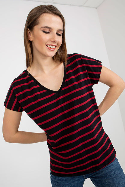   T-shirt Damski Model RV-TS-8567.26 Black/Red - BFG 