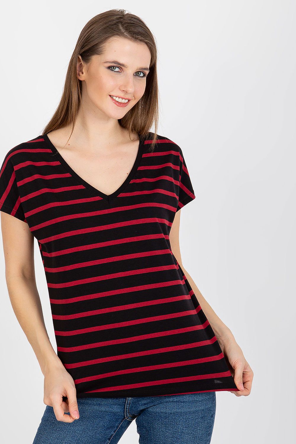   T-shirt Damski Model RV-TS-8567.26 Black/Red - BFG 