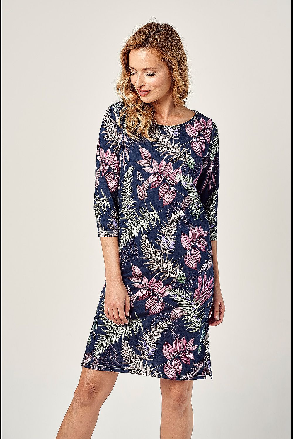  Koszulka nocna Koszula Nocna Model Vivian 2980 kolor 01 Navy - Taro 