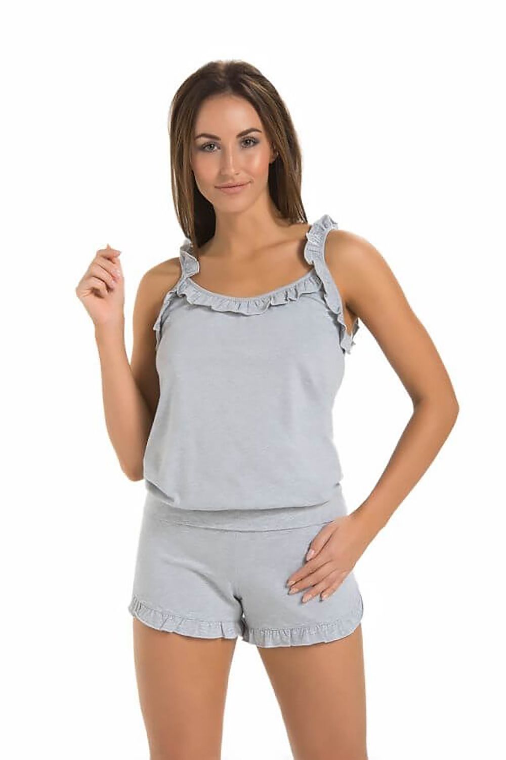  Piżama Szorty do spania Model Sleepy 2154 Grey - Teyli 